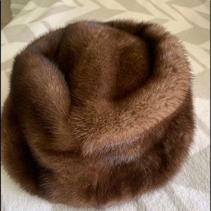 Vintage Genuine Brown Fur Hat by Andre